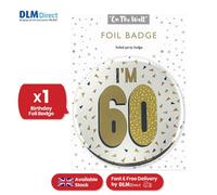 Generic On The Wall Silver Age 60 Birthday Foil Badge