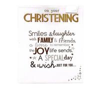 Generic On Your Christening Greetings Card in Off-White Generic Off-White