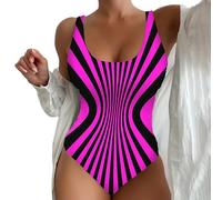 Generic One Piece Swimsuit Boy Leg, Plus Size Swimming Costume for Women Triangle Halter Lace up Sport Flat Seams Athletic Swimsuit with Chest Pads St Patrick’s Day Essentials Hot Pink