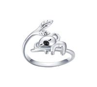 Generic Open Adjustable Koala Friendship Ring - Silver, One Size