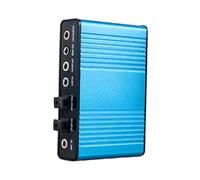 Generic Optical Fiber External Sound Card USB 5.1 HD, SCMS Copy Compatible, USB 2.0, Driver CD, for Music Enthusiasts