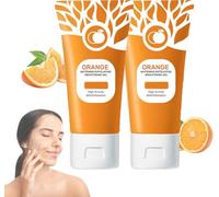 Generic Orange Enzymes Exfoliating Scrub Gel, 2024 Natural Orange Exfoliating Whitening Gel Scrub Face Body Brightening Skin, Deep Cleansing Moisturising Exfoliator For All Skin (2PCS)