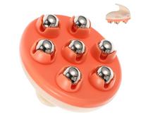 Generic Orange Steel Ball Muscle Roller Massager for Daily Use - Small Body, Waist, Leg Massage Tool with Acupoint Stimulation for Muscle Relaxation and Meridian Therapy