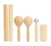 Generic Orff Musical Wood Toy Set Preschool Percussion Instruments for Kids, Perfect for Early Education Supplies, Wood Color