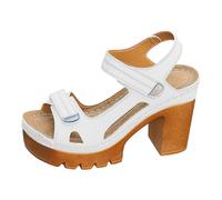 generic orthopedic sandals for women womens open toe wedding shoes bridal courtship sandal mujer bohemian sandal mujer minimalist flat leather everyday, white, 6.5 UK
