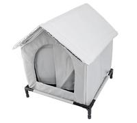 Generic Outdoor Cat House, Isolated Water Resistant Winter Outside the Cat Tent Centroed Tall Bit Shinter Winter for Street (Grey)