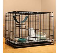 Generic Outdoor Cat Playpen - Large Enclosed Pet Playpen for Small Animals, Rabbit & Cats, Easy to Clean with Litter Tray, Durable Metal Construction