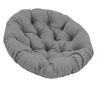 Generic Outdoor Folding Rocking Chair Patio Lounge Chair With Thick Cushion Swivel Basket Chair Soft Comfortable Wicker Rattan Chair(Dark gray,60x60cm)