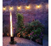 Generic Outdoor Patio Heater with 1.5m Glass Tube, Wood Pellet Fuel, Easy Lighting, Self Extinguishing, Made in the UK, Fire1.5