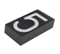 Generic Outdoor Solar Power LED Number Sign Light Polycrystalline Panel Water-resistant Door Number Light with Clear Numbers for Shop Gates, Corridor Gates Ni-MH AA 1.2V / 1200mAh Black