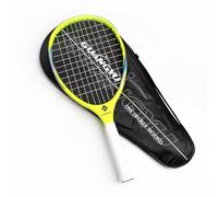 Generic Outdoor Sports Racket Tennis Racquet Paddle Reinforced Frame One Piece Assembly Fiber String Balanced Control With Case suitable for practice courts community leagues adult use, Green
