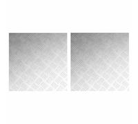 Generic Outdoor Stair Treads,Silver Aluminium Stair Tread Plates 30x40x0.3cm,Non-Slip Stair Mats for Porch Steps,Dogs,Back Yard,Walkways,Rainy and Snowy Days,Square,4