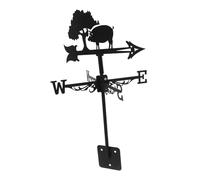 Generic Outdoor Wind Measuring Tool Pig Statue Weathervane Weather Vane Decor for Garden and Metal Yard Decor