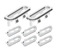 Generic Oval Basin Overflow Cover Insert with Smooth Surface Resists Cracking Maintains a Neat and Hygienic Sink Area 8pcs Silver Abs Material for Ceramic Bathroom Sink Overflow Holes