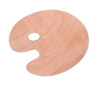 Generic Oval-shaped Wooden Artist Palette 30x40cm with Smooth Surface and Thumb Hole for Acrylic and Gouache - Paint Mixing Tray for Artists in Studio or Outdoor Environments