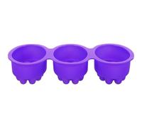 Generic Oval Silicone Soap Mold for Handmade Bar Soap Making with Massage Design Flexible Purple Silicone Material and Teaching Family How to Reuse and Recycle