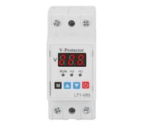 Generic Over Under Voltage Protective Device with Adjustable Delay for Electric Appliances AC220V 63A Durable Flame Retardant Design