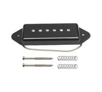 Generic P90 Single Coil Pickup Vintage Design Replacement Part Guitar Replacement Part Retro Cover Made of PP And Brass for Repair Blues Rock DIY, Black Bridge