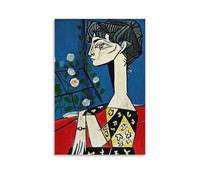 Generic Pablo Picasso Wall Art - Jacqueline with Flowers Poster Canvas Art Print 16x24inch(40x60cm) for Living Room, Bedroom, Dining Room, Home Office
