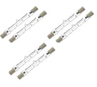 Generic Pack of 6 R7s Linear Bulb 120W = 150W Eco Halogen R7s Light Bulbs J118, 118mm Length Energy Saving Linear Halogen Floodlight Security Warm White, 1500 Lumen,2700K