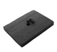 Generic Packing Foam Sheet Black 330X250X30Mm, DIY Foam Insert Block with Grid Mesh for Electronics Packaging and Drawer Organising