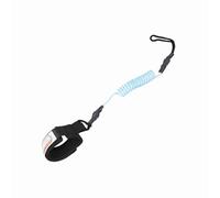 Generic Paddle Board 5mm Coiled Spring Leg Leash Adjustable Comfortable for Surfboard & Bodyboard, Lightweight & Durable for Men and Women Black PU Neoprene (Blue)