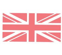 Generic Pair of GB Union Jack Flags car Vinyl Stickers Van Decal Art Bike Window Bumper Laptop UK (Pink)