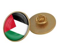 Generic Palestinian Flag Lapel Pins National Emblem Brooch Badges Coat of Arms of Palestine Brooch Pins for Hat Clothes Backpack, 0.98inch/25MM