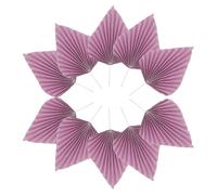 Generic Palm Leaves Cake Picks Paper Fan Insert 10Pcs for Bohemian Style Birthday Cake Decoration (Purple)