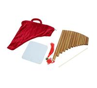 Generic Pan Flute 15 Pipes G Key High Performance for Beginners and Students Bamboo Woodwind Instrument for Musical Enthusiasts Natural Color (Right Hand)