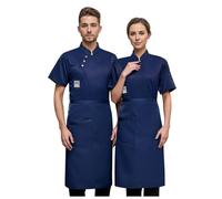 Generic Paowsietiviity Chef's Jacket, Summer Shirts, Uniform Jacket, Kitchen Hotel Uniform, Work Wear for Men, Long Sleeve Chef's Jacket, Western Food, Restaurant, Professional Chef Coat, navy, XXL