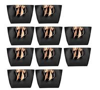 Generic Paper Bags with Handles - 10 Pieces of Bags with Black Loop - Apparel Makeup Boutique Packaging a Golden Handle (No. 1/21 top width * 7 bottom * 15 height)