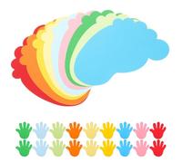 Generic Paper Cutouts Shapes with 72pcs Assorted Colour Paperboard Handcrafted Cut-outs for Classroom and Living Room Wall Decorations, Creative DIY Paper Cutouts and Nurseries