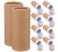Generic Paper Cylinder Box for Essential Oil Bottles 10Pcs Kraft Paper Containers Suitable for Storing Incense and Small Items with Secure Eco-Friendly Material