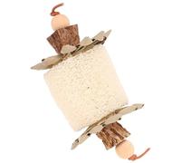 Generic Parrot Chewing Birdcage Pendant Wear-resistant Home Decoration Loofah Palm Leaves Pendant with Lovely Appearance Creative Design for Parrots