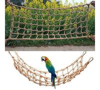 Generic Parrots Net Durable Hemp Rope Hanging Swing Toy for Bird Cage Game, Medium Large Size for Parrots Lovers