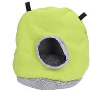 Generic Parrots Plush Birdhouse Room for Safe Sleep and Play, Space-Saving Hanging Design, Soft Material 6.9in, Easy to Clean (Green)