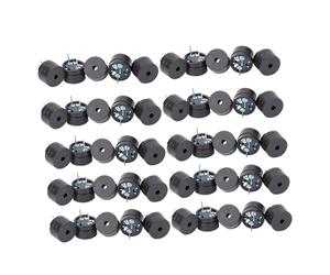 Generic Passive Electromagnetic Buzzer 16ohm AC 2KHz 3V 5V 9V 12V for DIY Projects, Set of 50 Buzzers