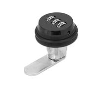 Generic Password Combination Camlock Steel Three-Digit Pass Code Locker for Drawer, Simple Operation for Home Use (Black)