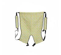 Generic Patient Transfer Adult Lift Harness Mobility Support Transfer Belt Carrier With Wide Padded Back And Reinforced Leg Loops Soft Polyester Suitable For, Yellow Plaid