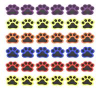 Generic Paw Carpet Marker Spots, 36 Pcs, 3.9 in / 10 cm, 6 Colors, Classroom Rug Floor Line Up Spots, Teacher Supplies, Educational Training