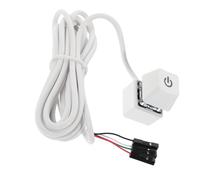 Generic PC Power Button Extension with Cable for Desktop Computers External Computer Power Button Suitable for Home and Internet Cafe Use Random Color