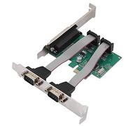 Generic PCI-E to 2 Serial Card 1 Parallel Port Adapter Stable Expansion Card for Desktop Computers Complies with PCI Express Specification for Office Use