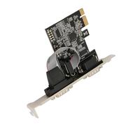 Generic PCI Express RS 232 DB9 Serial Port Card, Seamless Connection Practical PCIE Serial Expansion Card PCB PCIE X1 Interface 2 Port for POS System for