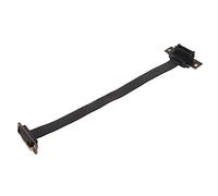 Generic PCIE 1X Riser Extension Cable High Speed Transmission for PC Graphic Card Adapter, Dual 90 Degree Right Angle Ribbon Extender for Flexible PCIE 1X- 1U, 2U Chassis (40cm)