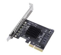 Generic PCIE Expansion Card X4 X8 X16 for Enhanced Storage Solutions with 5 Serial ATA 3.0 Ports and 6Gbps Speed for Desktop PCs