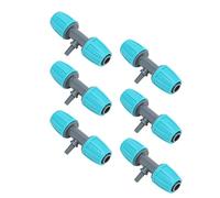 Generic PE Material 16mm to 4 Barbed Tee Connector, Irrigation Tube Reducing Tee Fitting with Screw Cap, Ideal for Garden Greenhouse Urban Greening