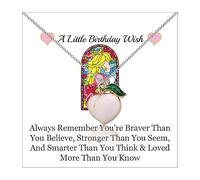 Generic Peach Inspired Princess Necklace for Young Girls (Peach Princess Fans) - Stainless Steel, 50cm Chain - Mario Occasion Celebrators - Necklace