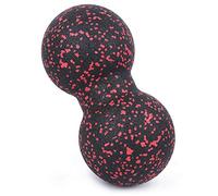 Generic Peanut Massage Ball, 24x12cm EPP Sports Massager Fitness Yoga Ball Massage Acupuncture Points Massaging Equipment for Massaging Neck, Arms, Calves (Red and Black)