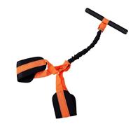 Generic Pedal Resistance Band with Handle Ergonomic Portable Abdominal Workout Band for Home Gym Sturdy Construction 1 Unit (55lbs Orange)